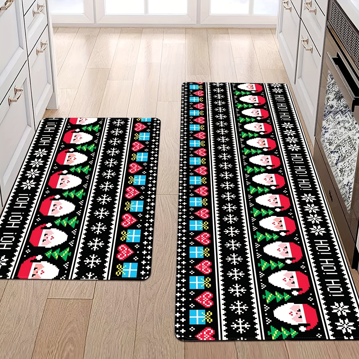 REINDEER FLY Kitchen Rug, Anti Fatigue Mat for Kitchen, Non Skid