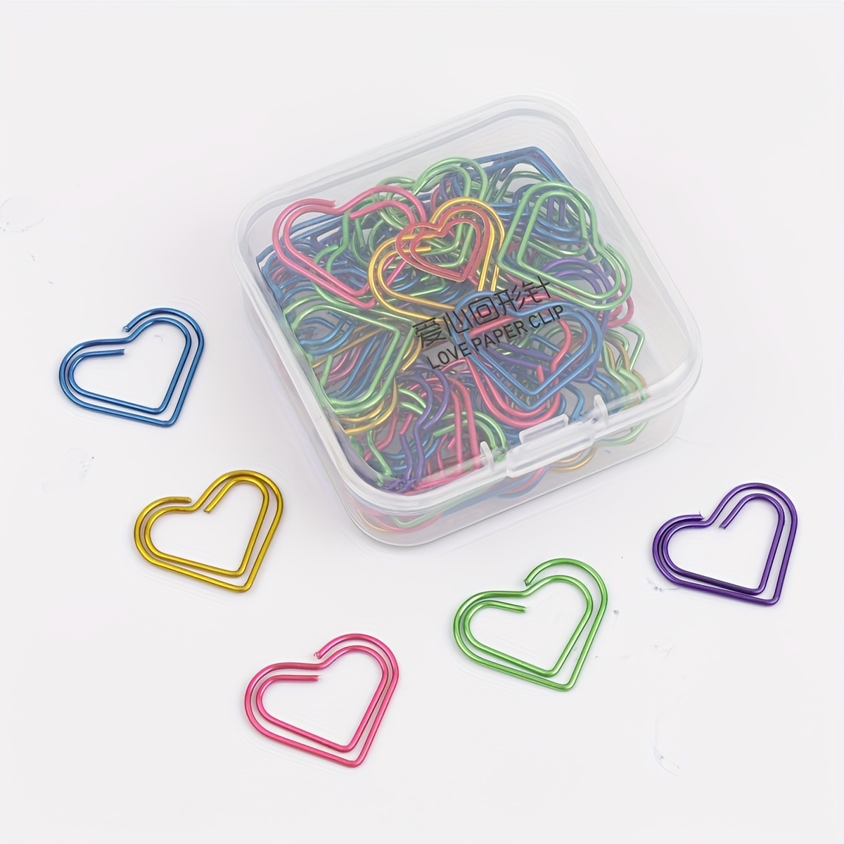 Shaped Paper Clips, Heart Paper Clips