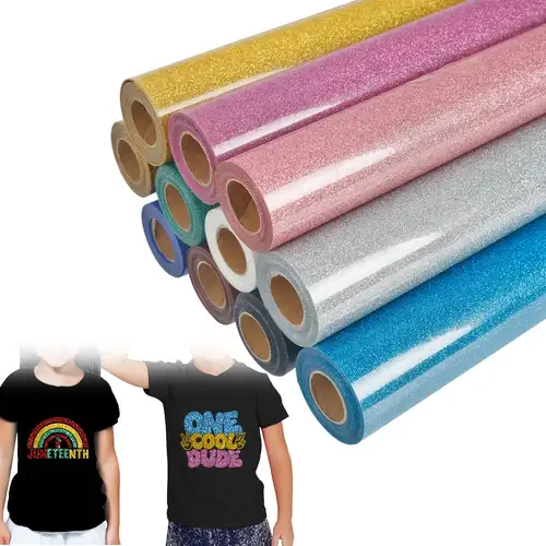 Metallic Htv - 12 Inches X 6ft Roll Heat Transfer Vinyl Foil Holographic  Gold Chrome Iron On Vinyl For T-shirts Diy