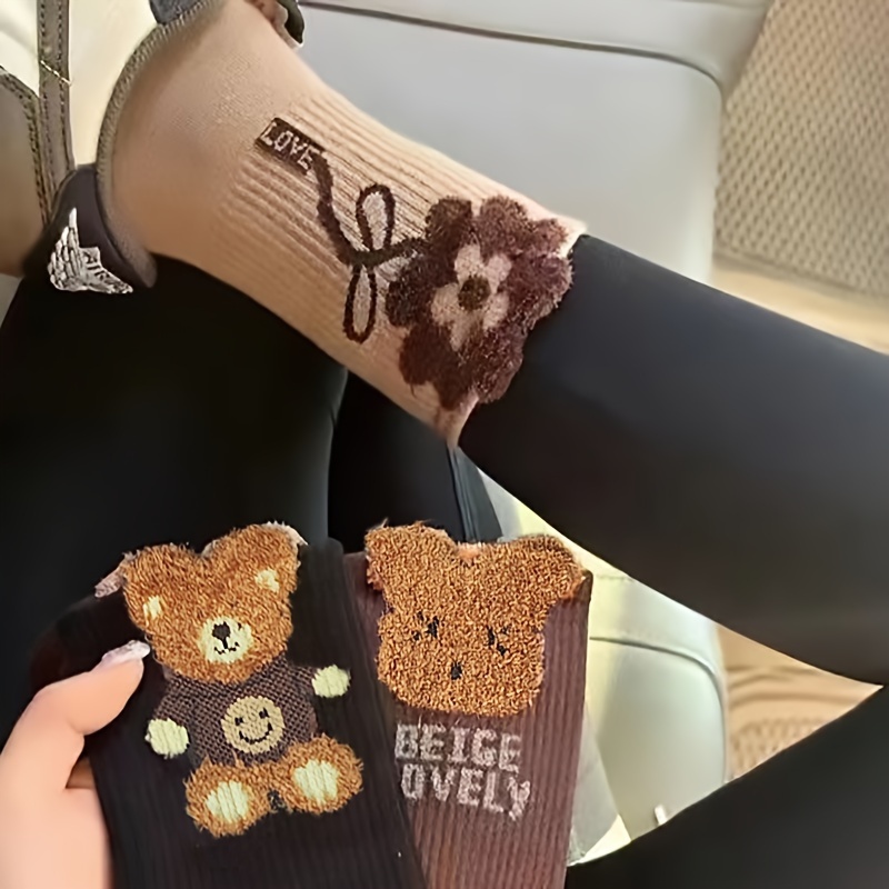 10 Pares De Calcetines Lindos De Oso Para Mujer Calcetines - Temu