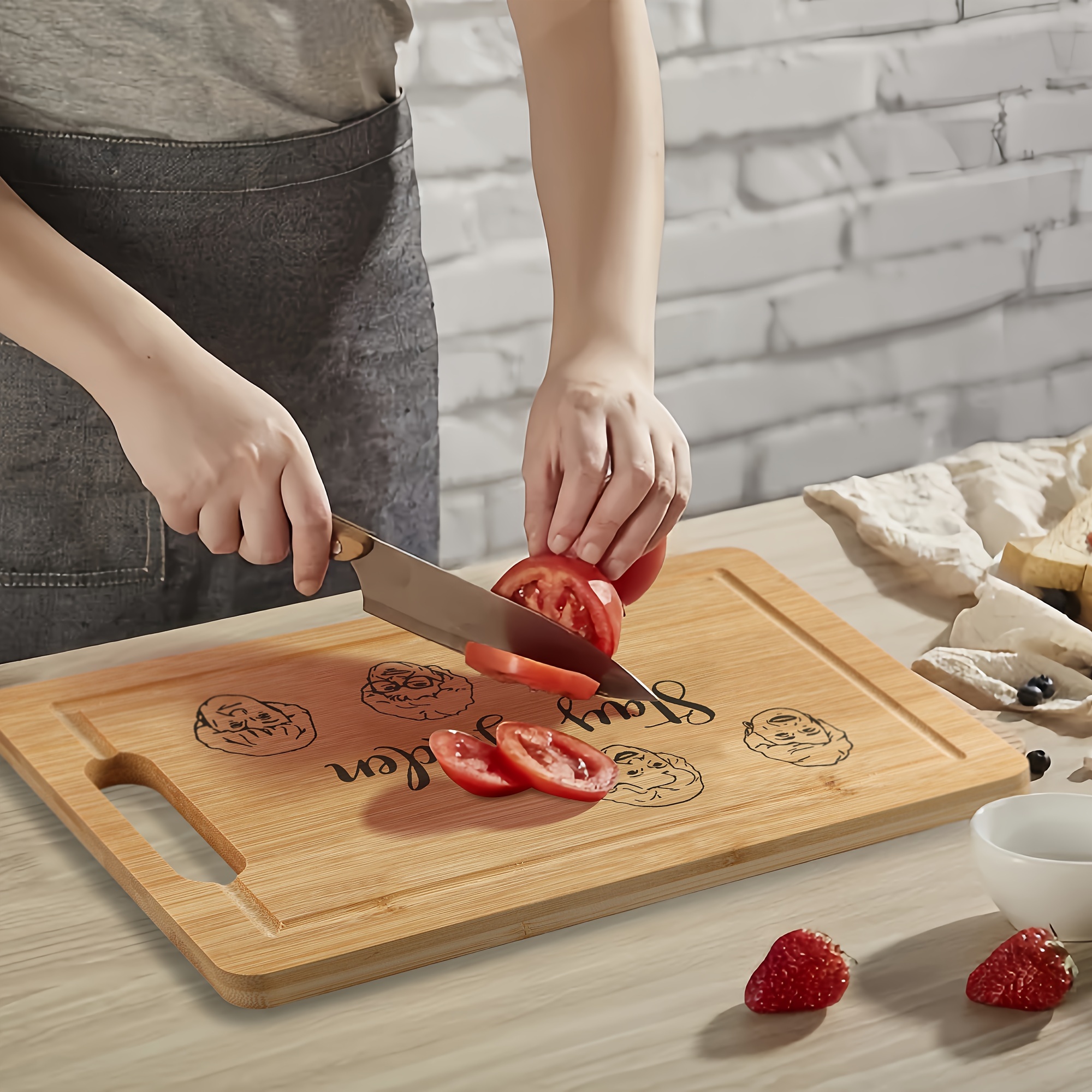  Bamboo Wood Cutting Board This Is Where I Murder Vegetables  Funny: Home & Kitchen