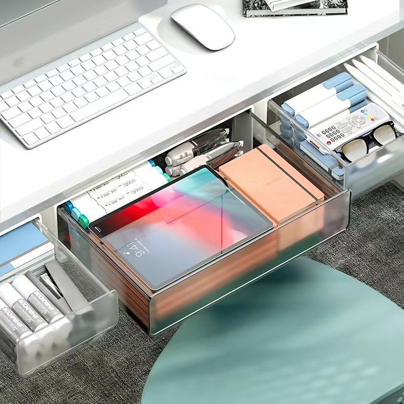 Newthinking Under Desk Drawer, Self-Adhesive Under Desk Storage