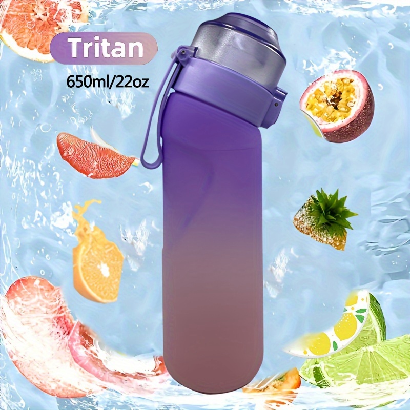 1pc 650ml 22oz Plastic Sports Water Bottle Fruit Fragrance Pods Gym Outdoor  Sports Fitness - Sports & Outdoors - Temu