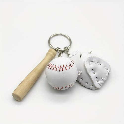 creative baseball keychain sports activity gift bag pendant baseball glove bat for men