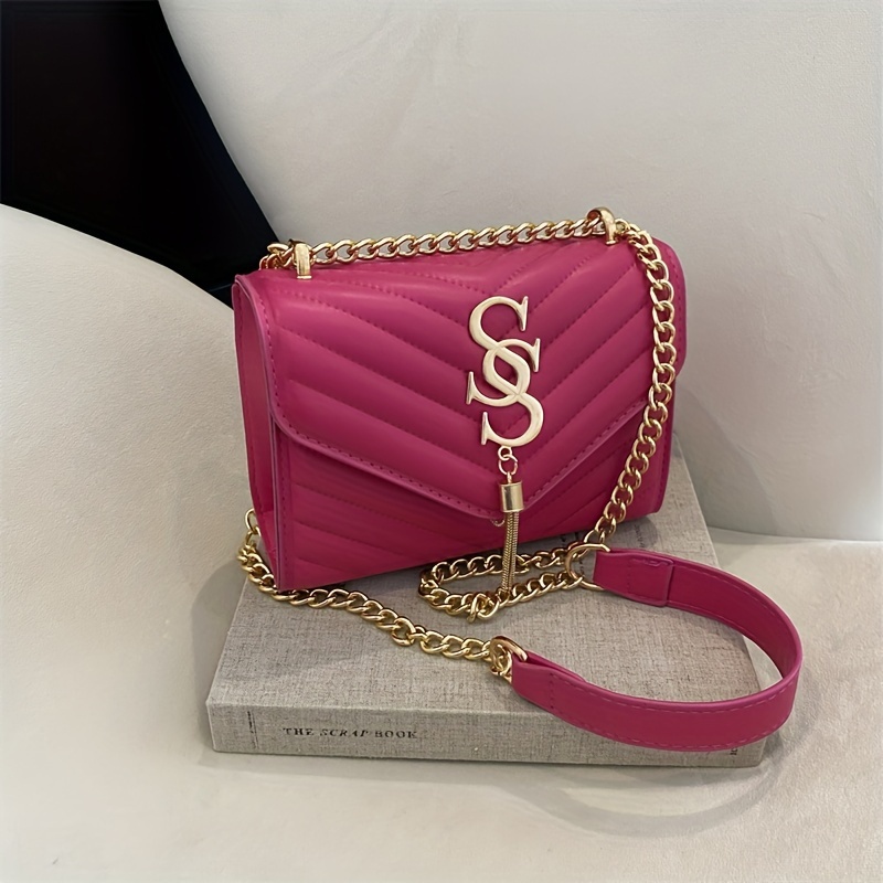 Square Dark Pink Textured Envelope