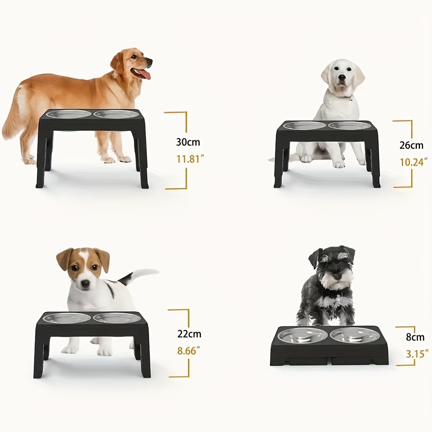 Elevated Dog Bowls 4 Height Adjustable Raised Dog Bowl Stand - Temu