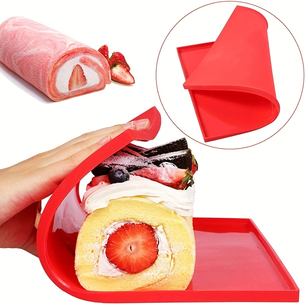 Silicone Swiss Roll Cake Mat - Silicone Baking Mat, Jelly Roll Pan,  Non-stick Silicone Mat With Lip, Easy To Clean Silicone Pastry Mat, Great  For Swiss Roll, Pastry, Jelly, - Temu United
