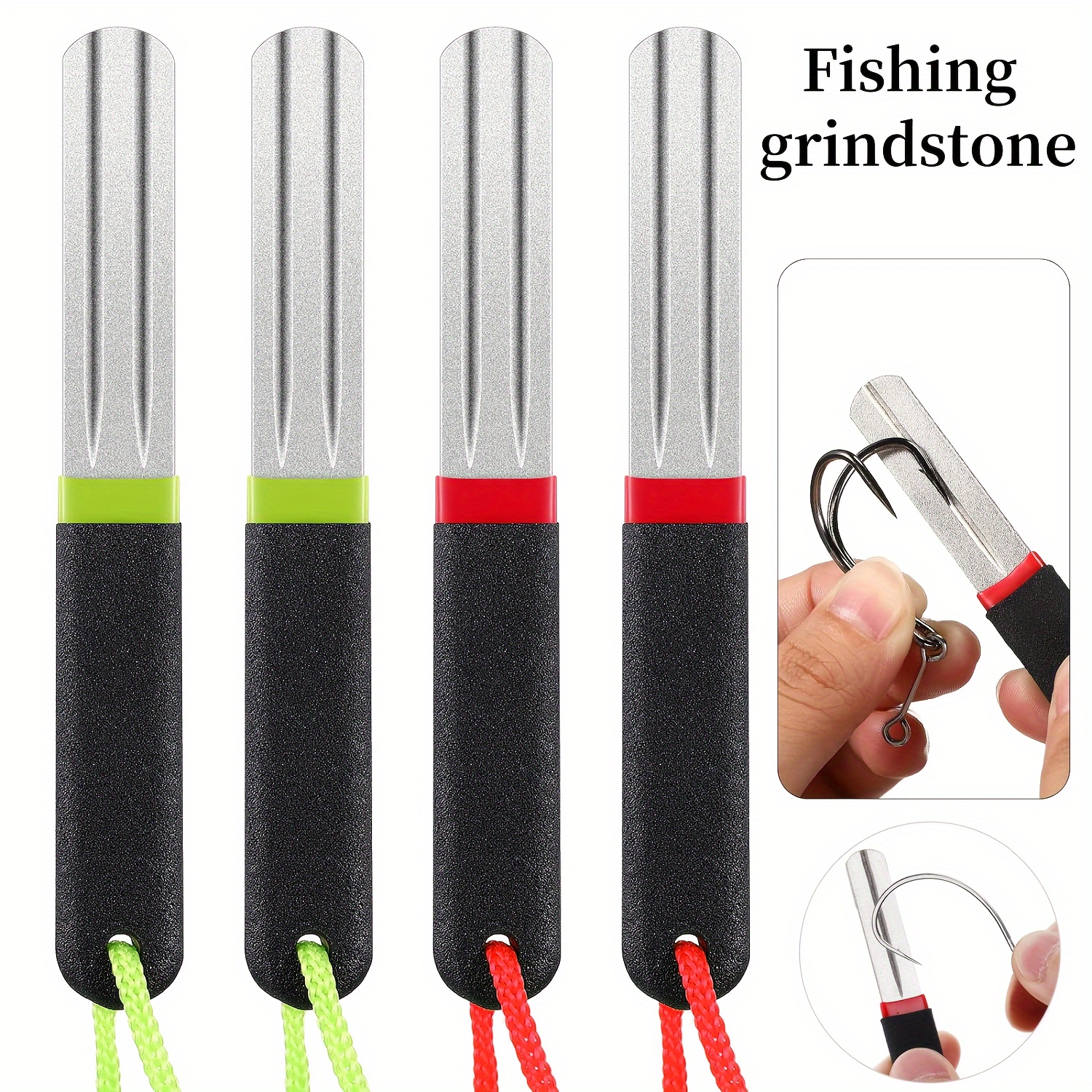 Fishing Hook File Diamond Pen Shape Knife Sharpener Whetstone
