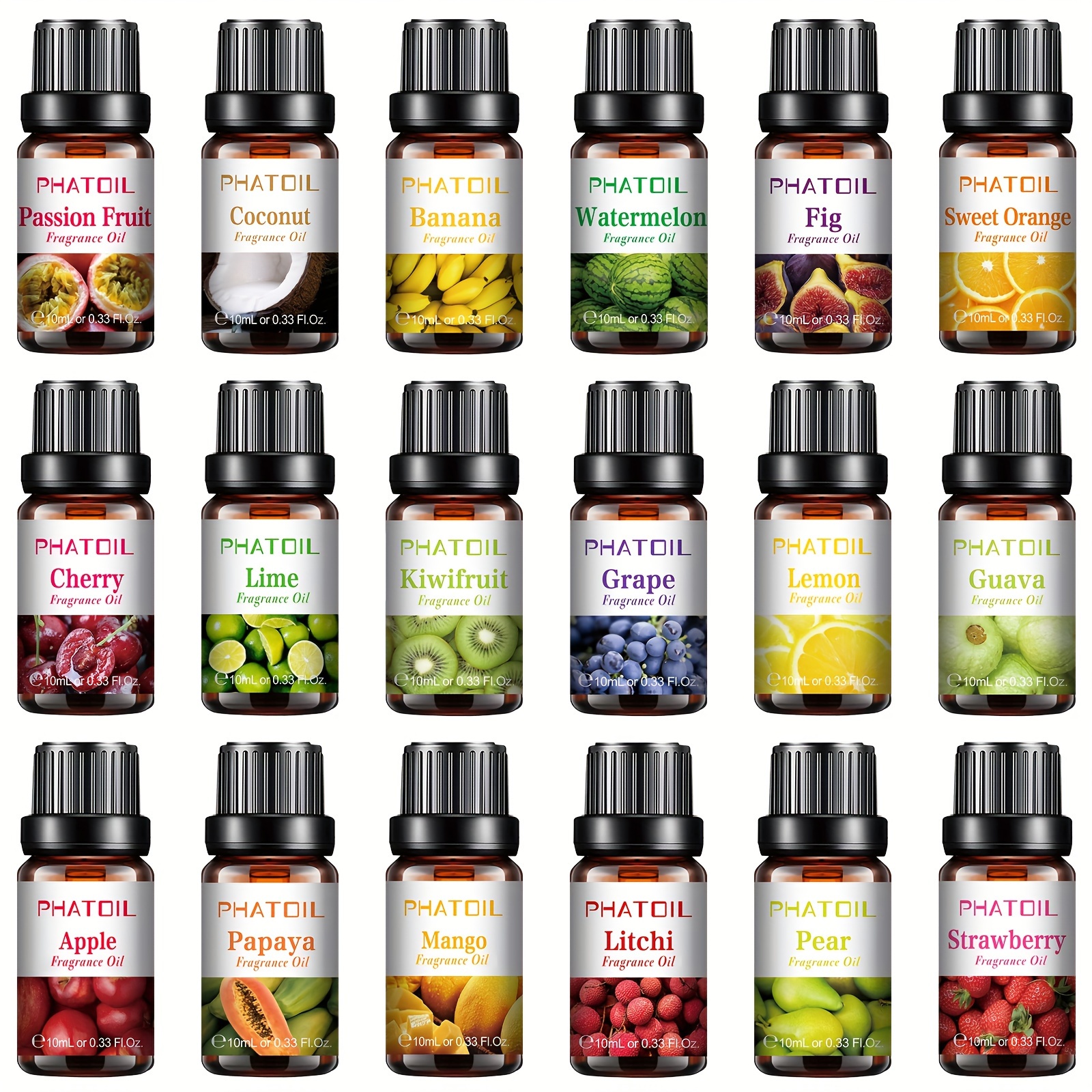 10ML Fragrances Fruit Essential Oils Fragrance Oil Therapy Aromatherapy  Diffuser Aromatherapy Coconut Strawberry PHATOIL