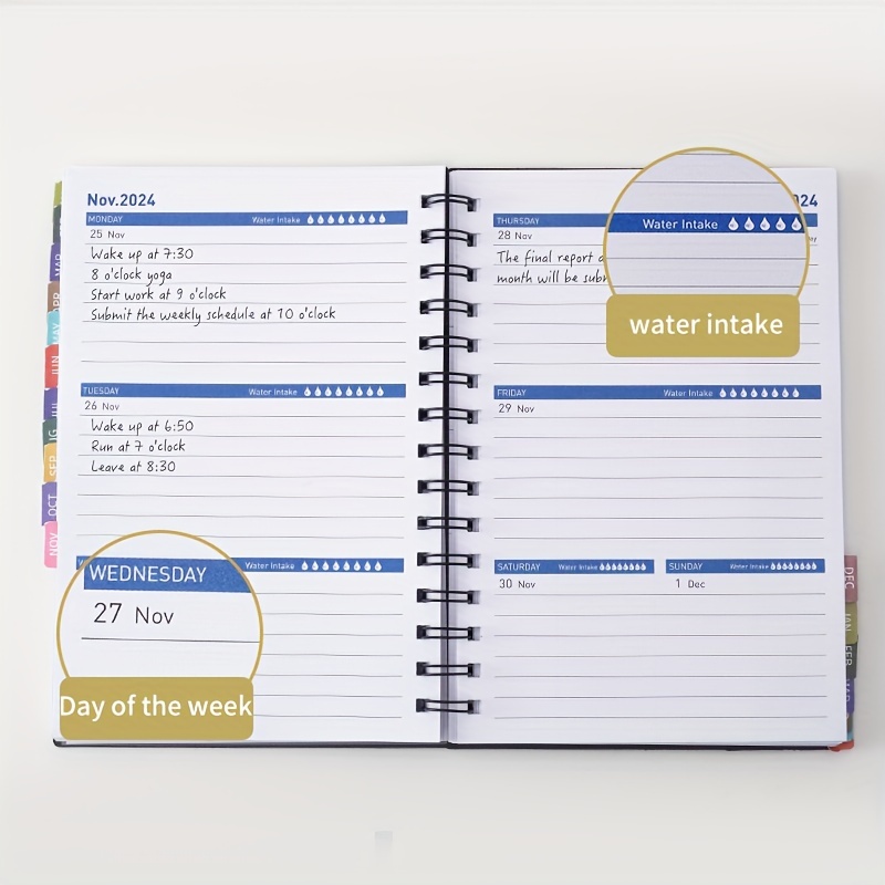 Weekly Planner & Notebook 18 Months, english