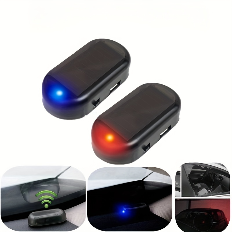 Car Anti Theft Alarm with Solar &USB Charging Red Light Flicker