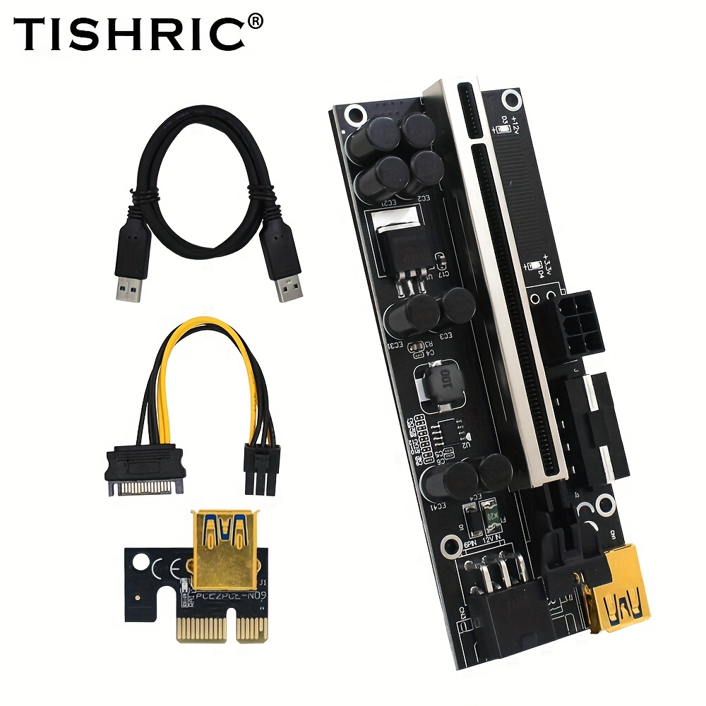 Tishric Pcie Riser 012 Pro Colorful Light Graphics Extension Card Adapter  Pci-e Pci Express 16x Riser For Bitcoin Gpu Mining - Temu United Arab  Emirates