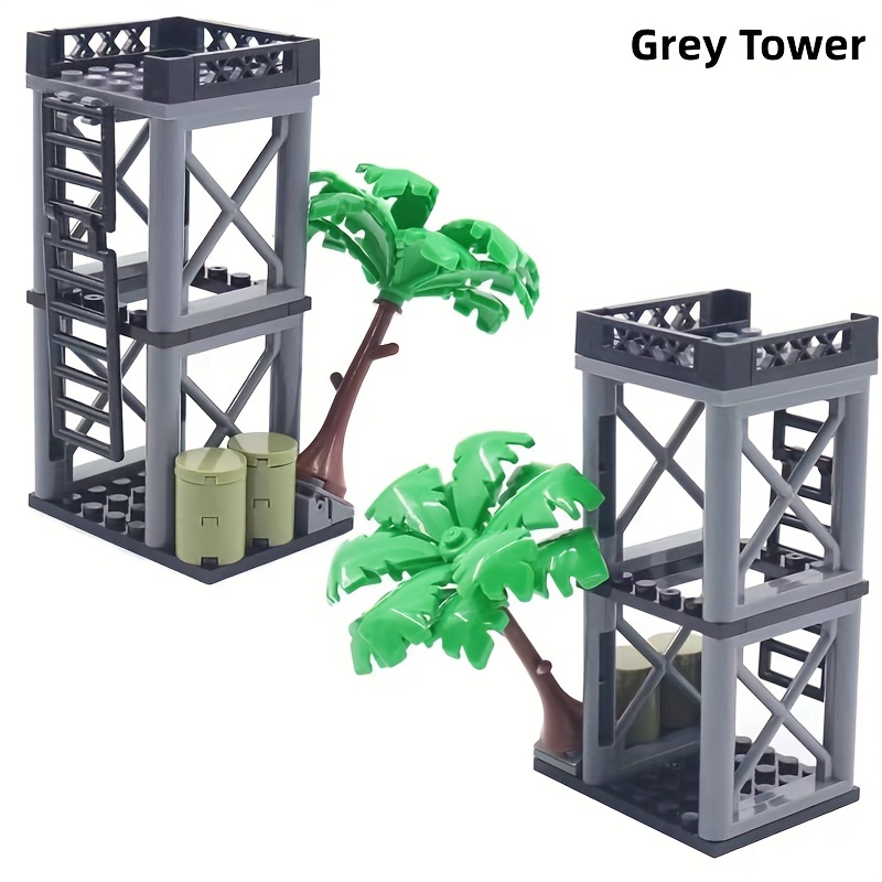 

1pc/set Build Your Military Base Scene With Tower Building Blocks Toys, Holiday/halloween/thanksgiving Day/christmas Gift