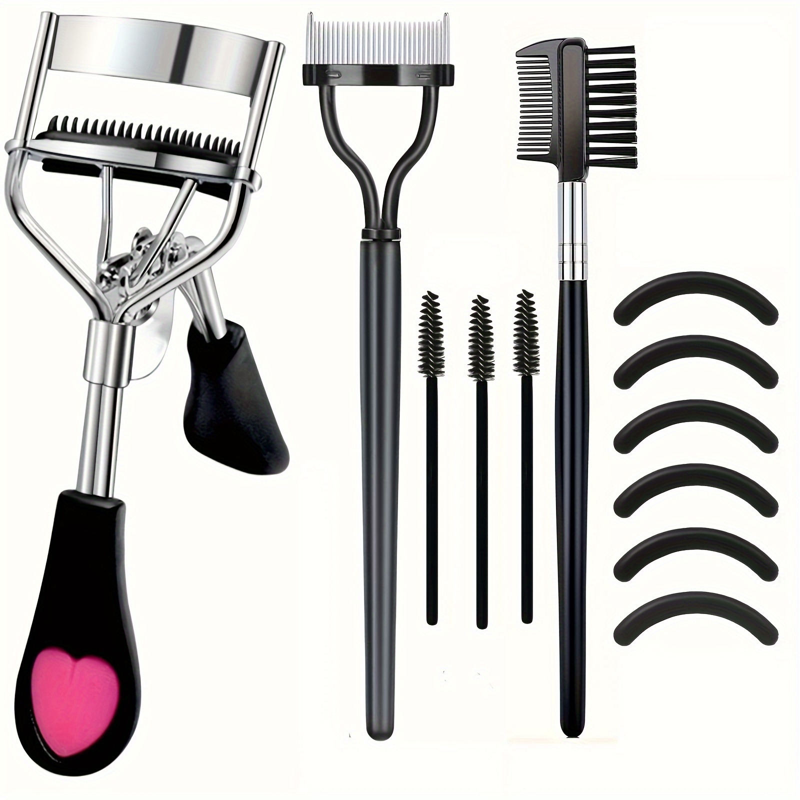 

[customer ] Curler Kit, Comb , Double Eyebrow Comb And , 3pcs Eyebrow , 6