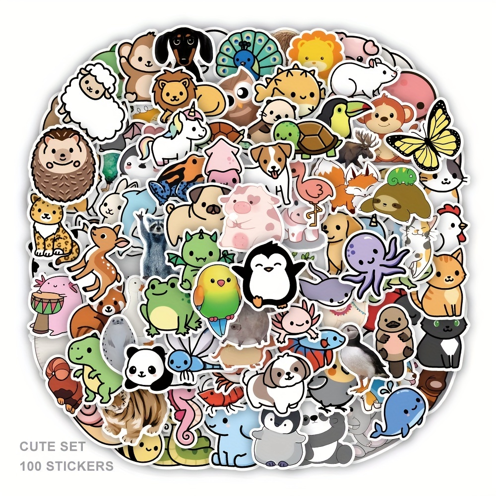 Cartoon Animal Graffiti Anime Self adhesive Stickers - Temu