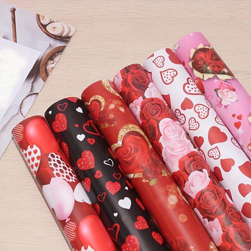 70x50cm Floral Wrapping Tissue Paper Sheets With Ribbon Birthday Gift  Wedding