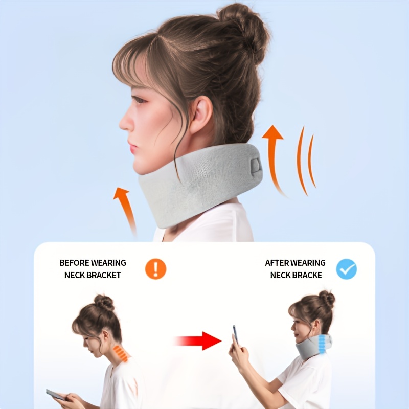 Neck Support Adjustable Sponge Neck Brace Posture Correction - Temu