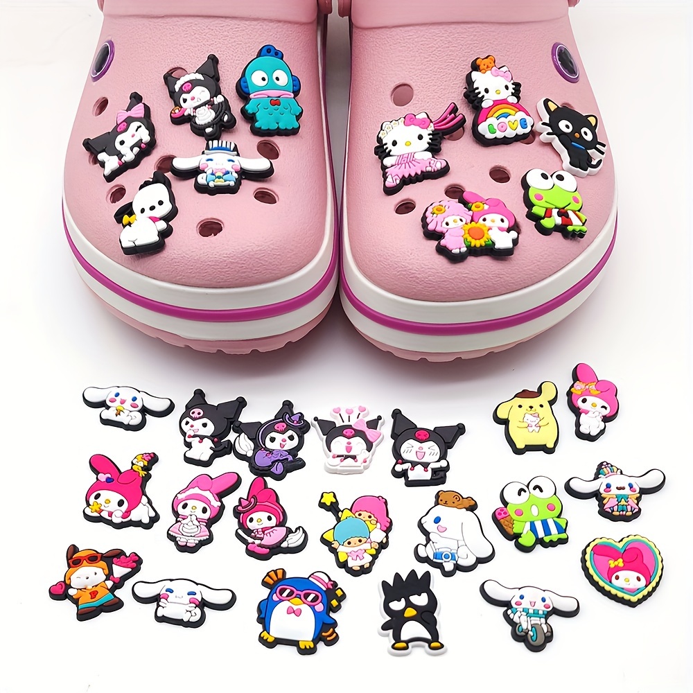 Kuromi Shoe Decoration Charms Pvc Cute Clog Pins Shoe - Temu