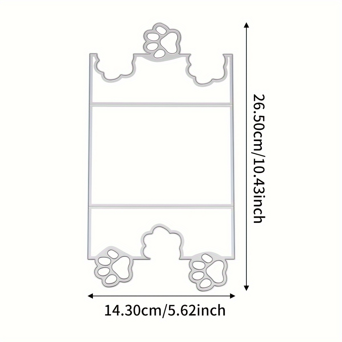 Image of Animal Paw Print Metal Cutting Dies For Diy Scrapbooking, Card Making & Paper Crafts - Precision Embossing Template Molds, Photo Album, Decoration