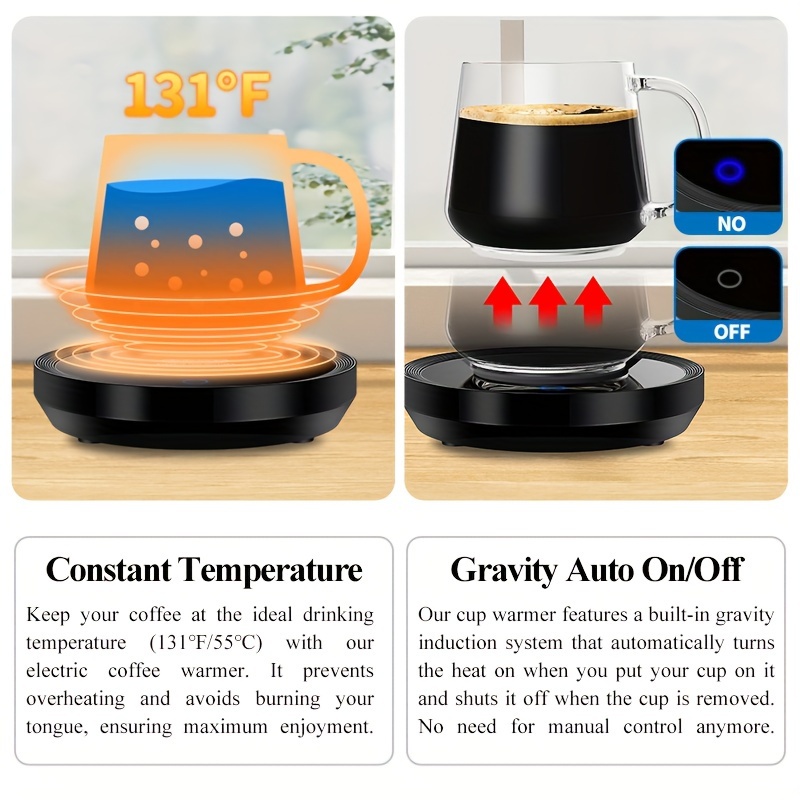 Smart Coffee Warmer Portable Cup Warmer Electric Cup Warmer for Travel Milk  Tea Water Hot Chocolate