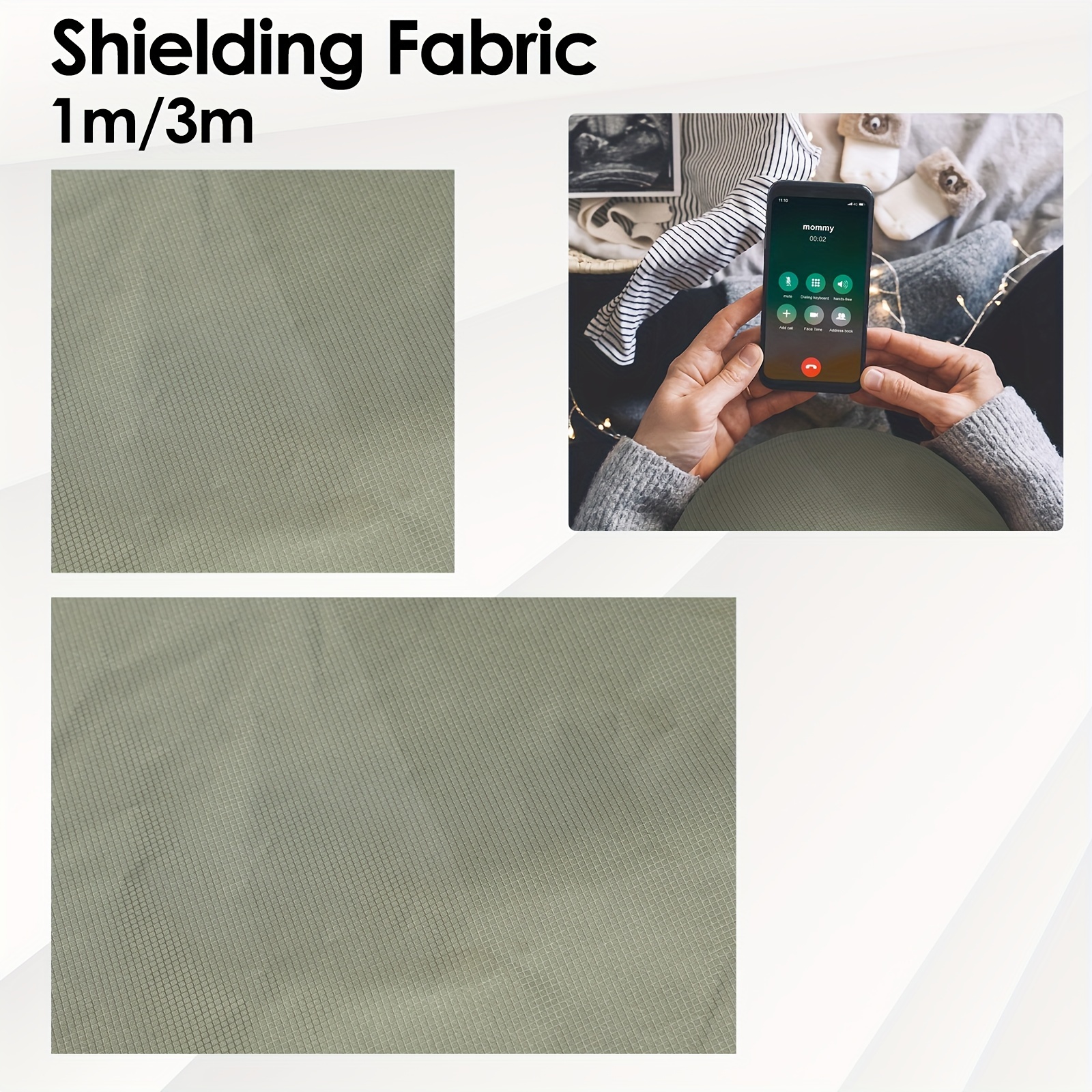 Breathable Radiation Protection Mesh Hole Fabric Silver Fiber RFID