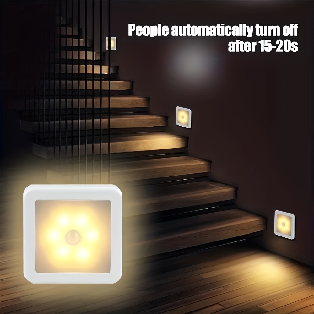 1/4pcs Luz Nocturna Led Sensor Inteligente Atardecer - Temu