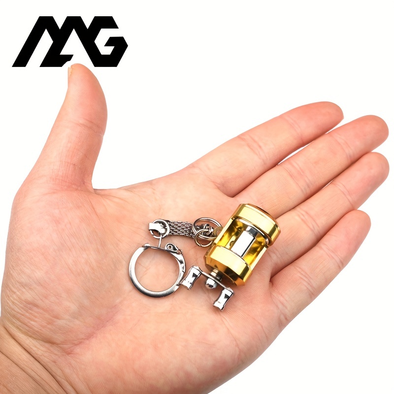 1pc Fishing Reel Shaped Key Chain For Fishing Enthusiast Real Reel Movable  Keyring, High-quality & Affordable