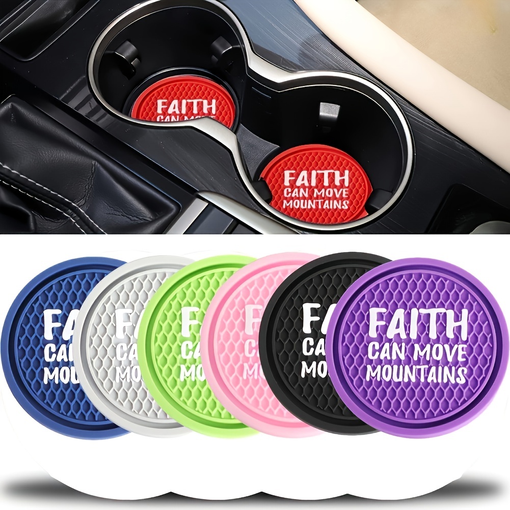 6Pcs Car Cup Holder Coaster, Silicone Insert Waterproof Cup Holder