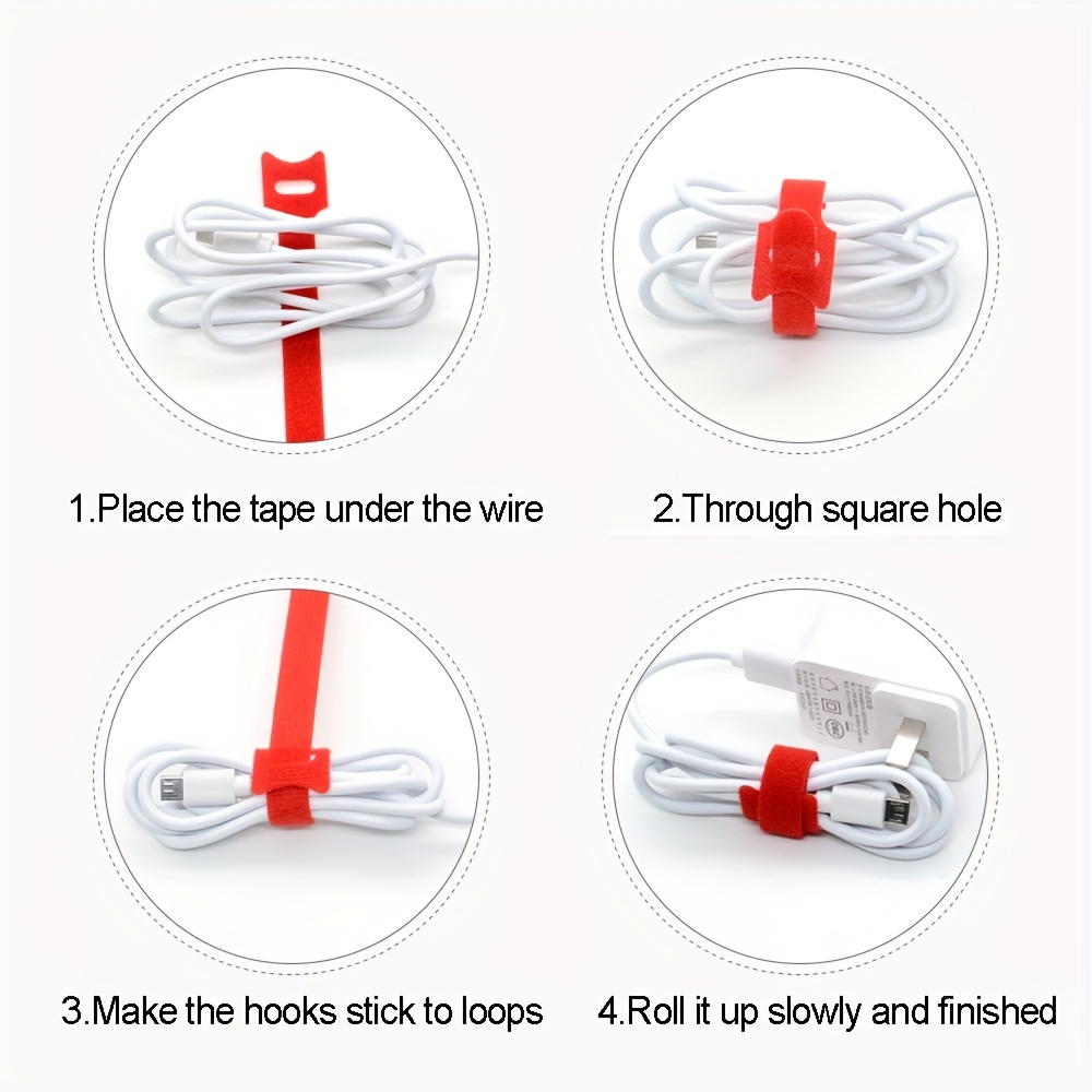 Hook And Loop Straps,Velcro Cable Ties,Hook and Loop Cable Ties  Multipurpose Reusable Fastening Nylon Tape for Wire Management (1 meter)