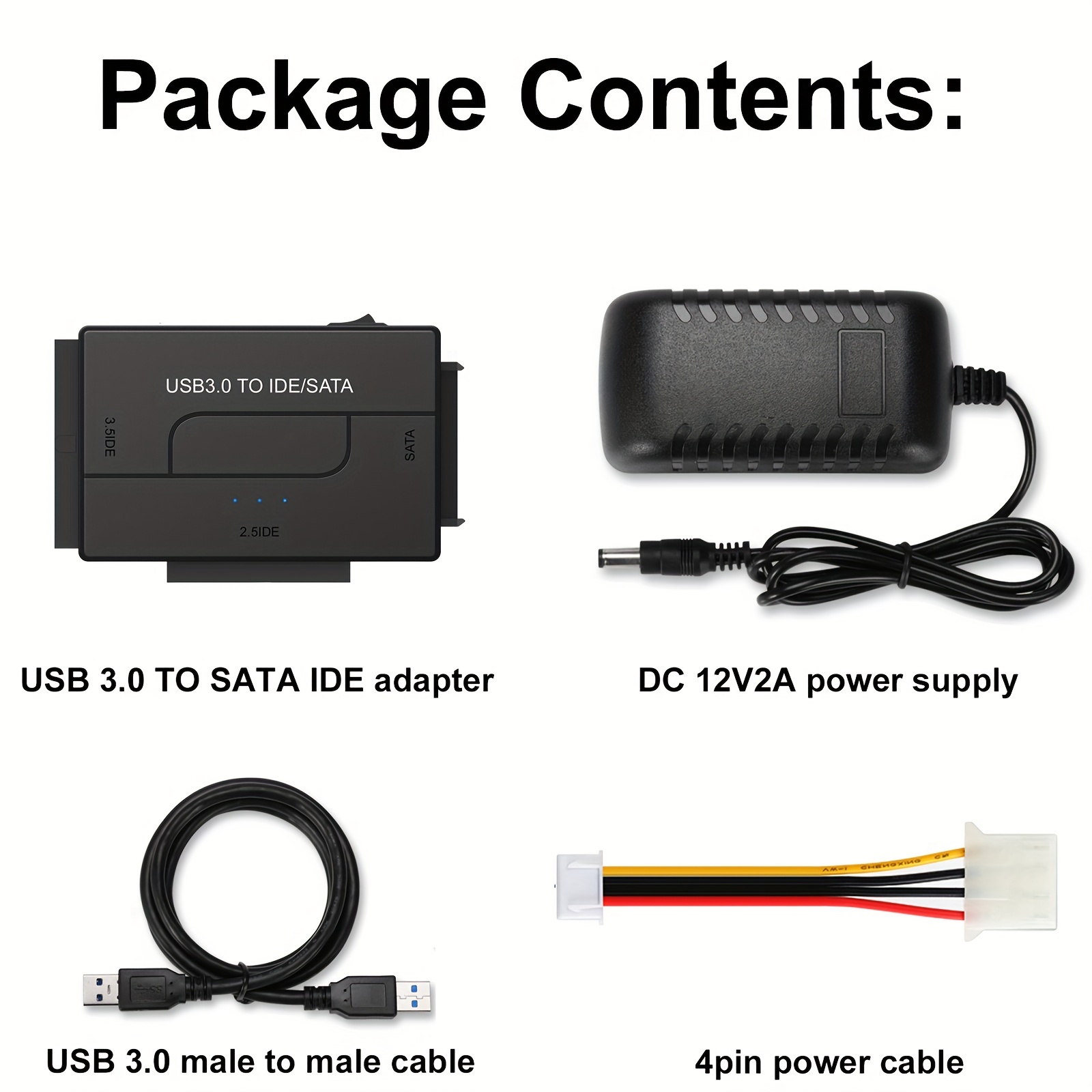 CABLING® Convertisseur USB 2.0 pour disques durs IDE/SATA Adaptateur  secteur inclus