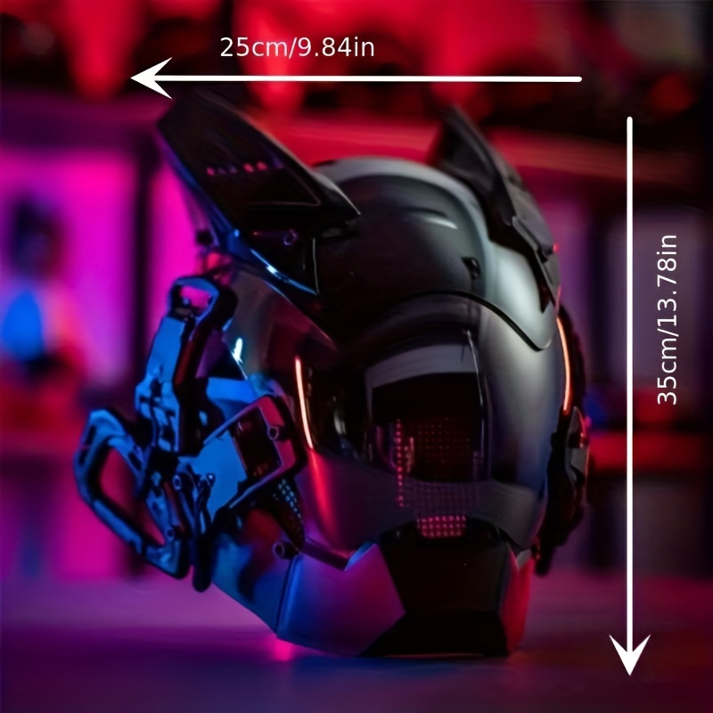 Cyberpunk Cool Sci fi Futuristic Mask Horn Design Simple - Temu