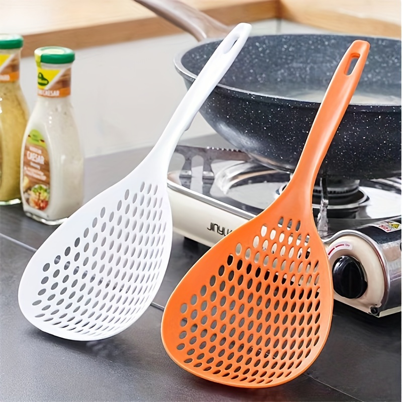 Strainer Scoop Colander Slotted Pasta Spoon Plastic Skimmer - Temu