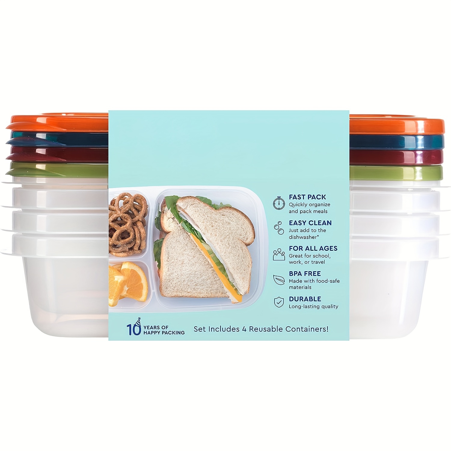 Glad Lunch Containers (6-Pack)