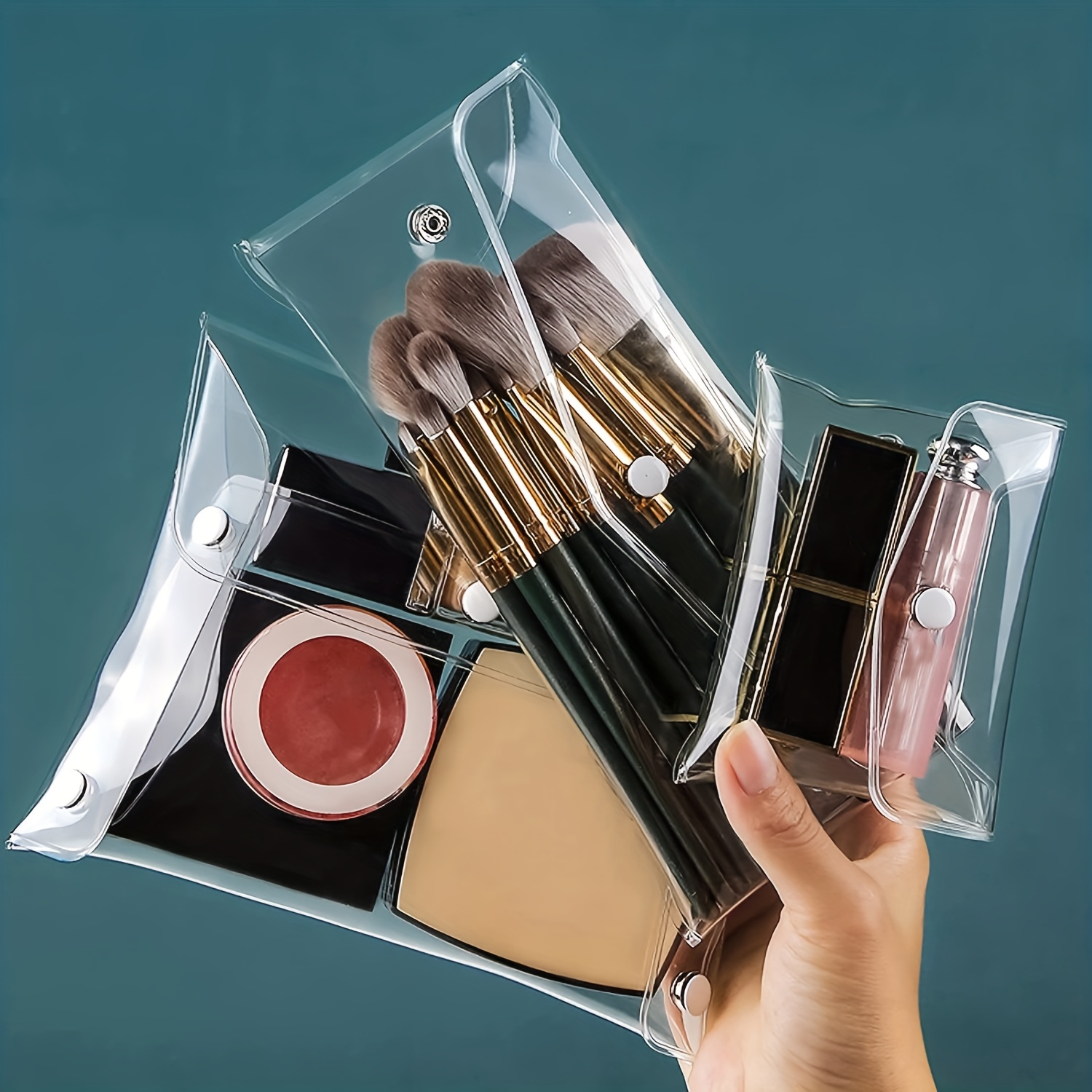 Bolsa Maquillaje Transparente Bolsa Aseo Portátil Mujer - Temu