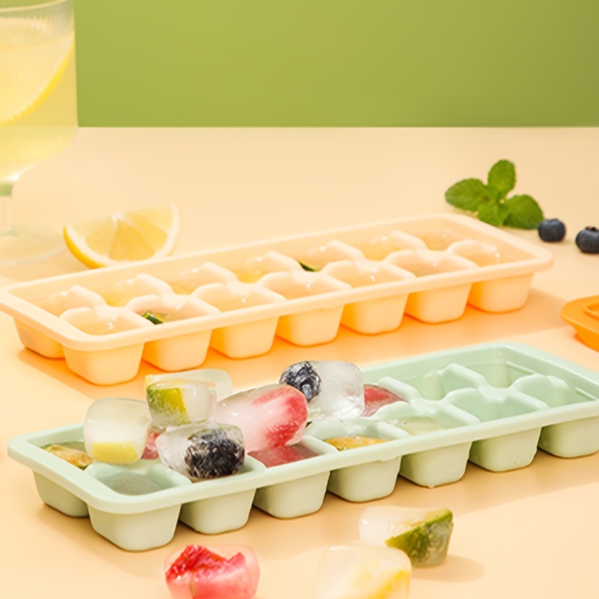 Food Grade Silicone Ice Cube Mold With Removable Lid 6 bar - Temu