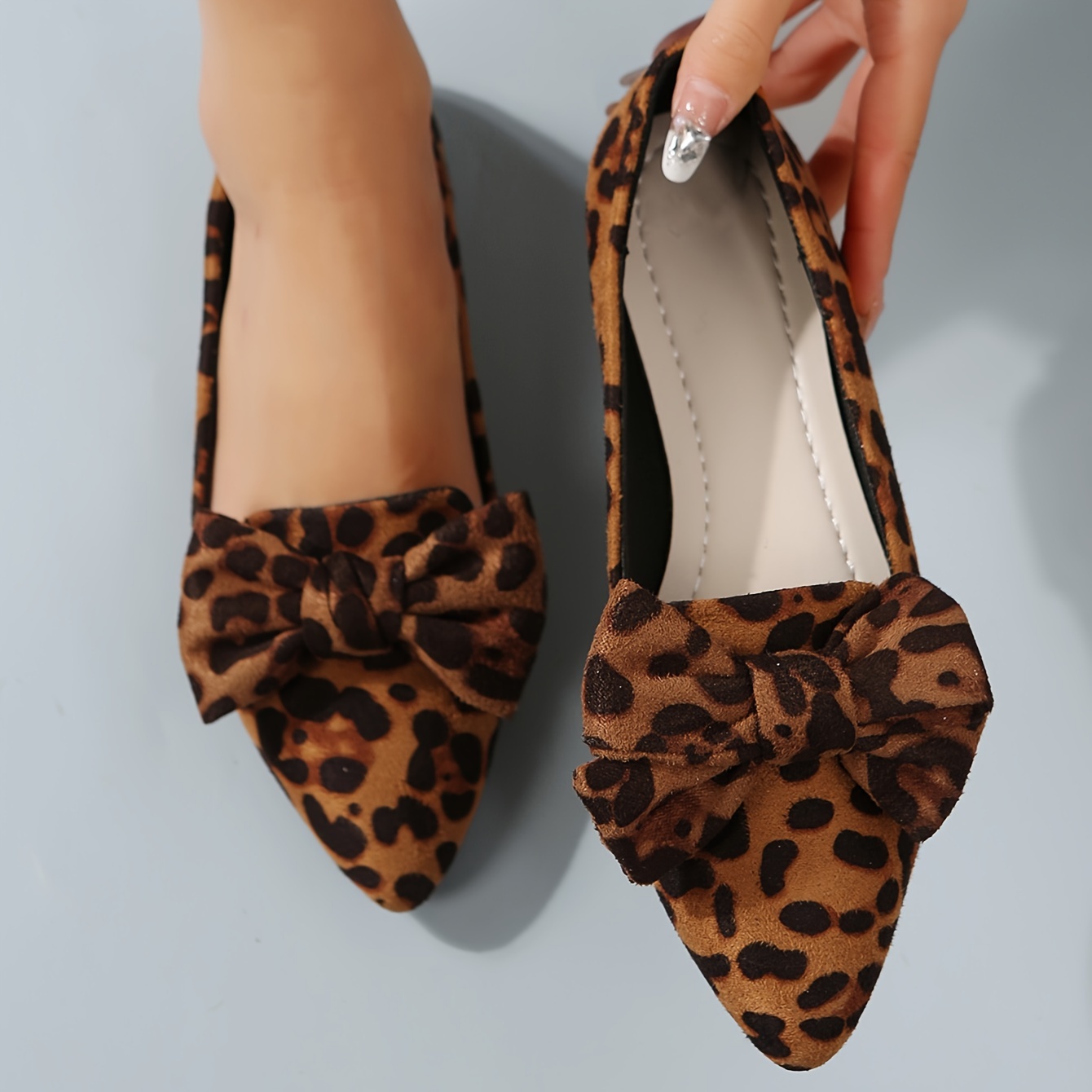 Louis Vuitton Brown Leopard Printed Fabric Bow Detail Smoking Slippers Size  39