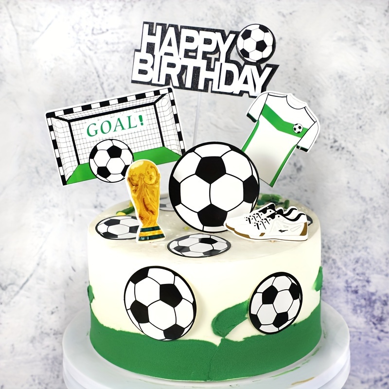 1pc Soccer Cake Topper Soccer Ball Player Decorazioni Torte