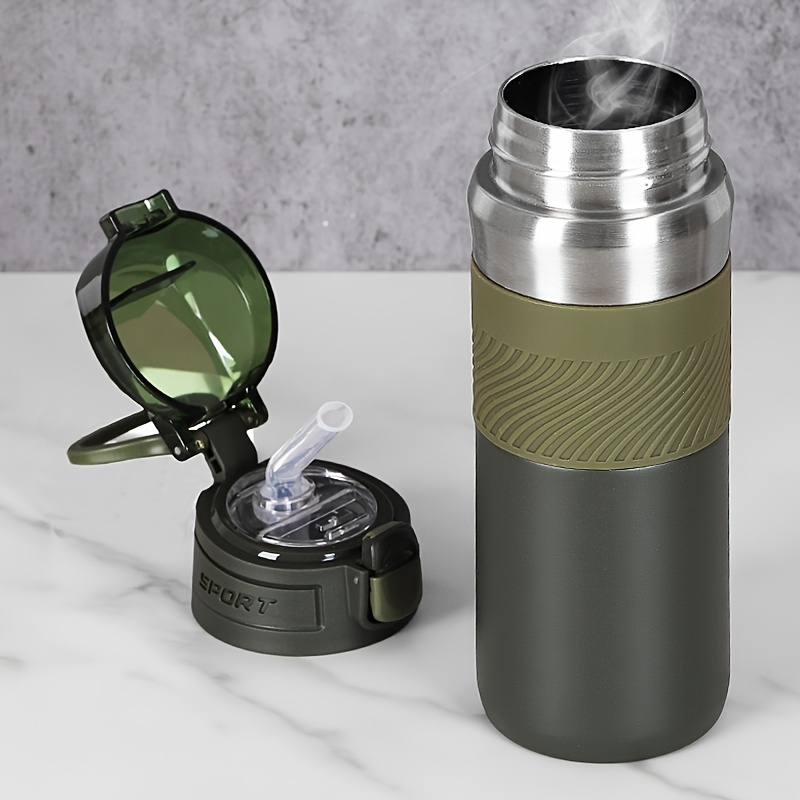 Water Thermos Vacuum Cup | Creative Insulated Water Bottle with Flip Top Lid