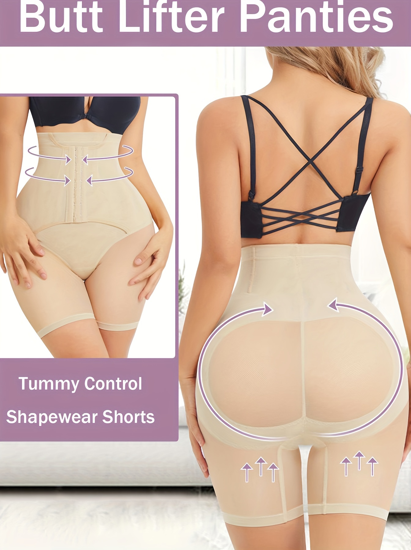 Tummy Control Shaping Shorts For Women, Waist Training Shorts Butt Lifting  Thigh Slimming Shorts, Women's Activewear