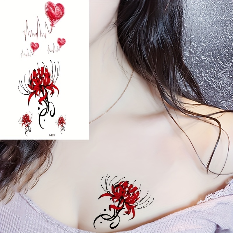 Temporary Tattoo Waterproof Girl Body Art Sticker Disposable - Temu