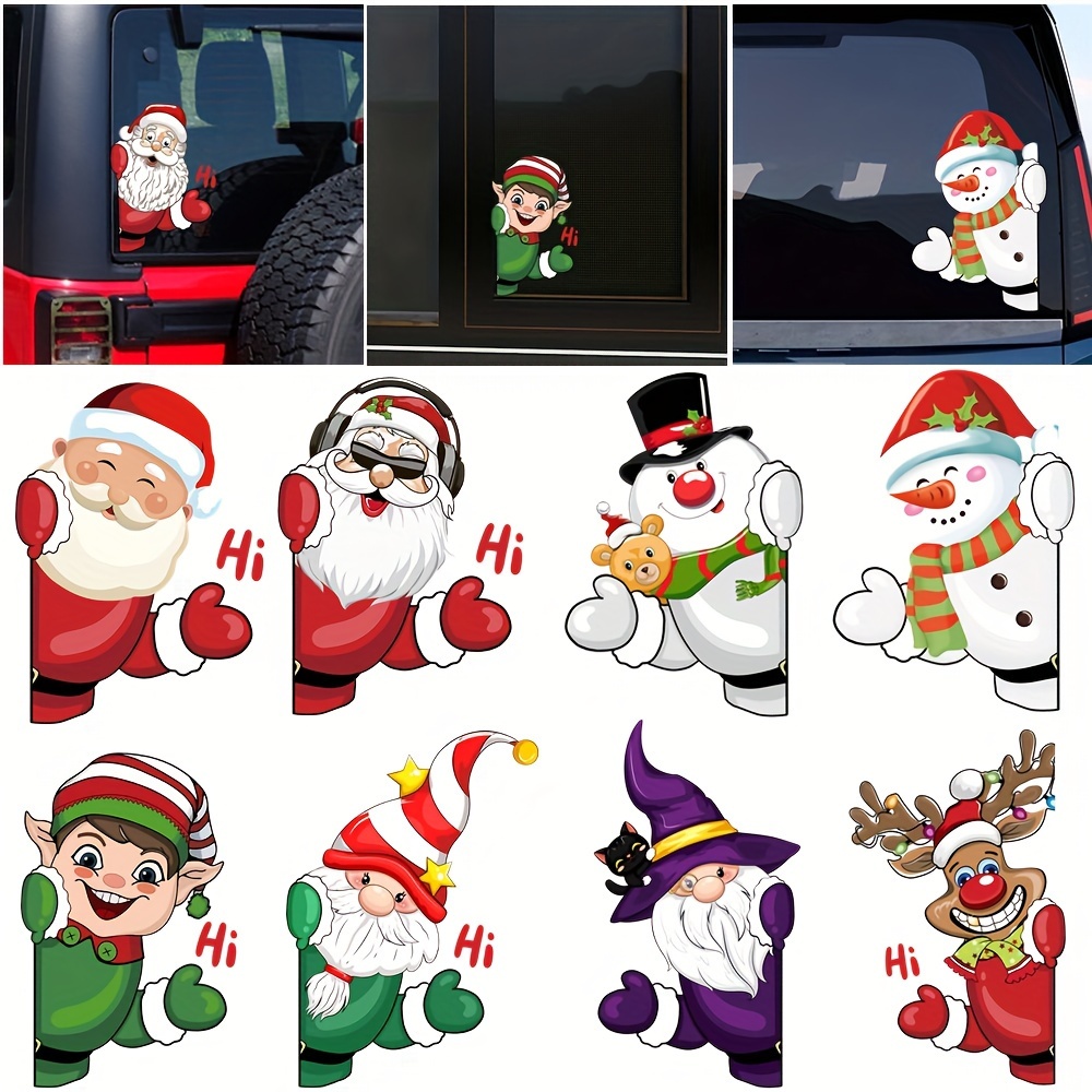 Creative Merry Christmas Sticker Greetings Santa Claus - Temu Canada