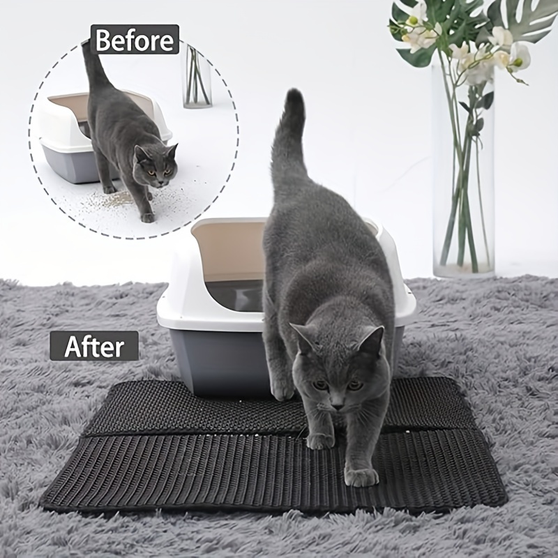 Pet Cat Litter Mat Impermeable Doble Capa Trampa Arena Gatos - Temu