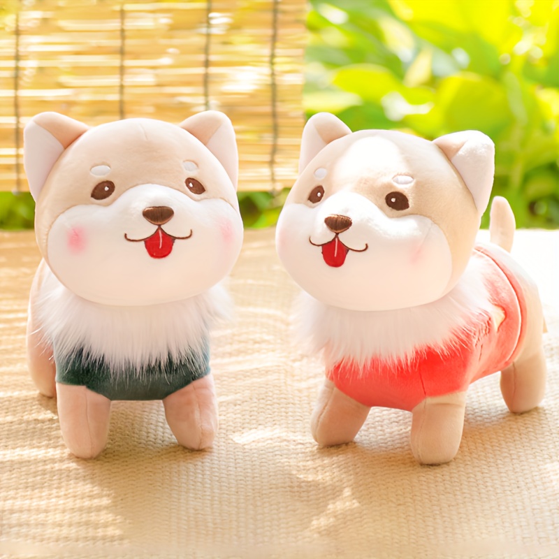 Realistic Dog Stuffed Toy Cute Plush Toy Dog Figure Animal - Temu