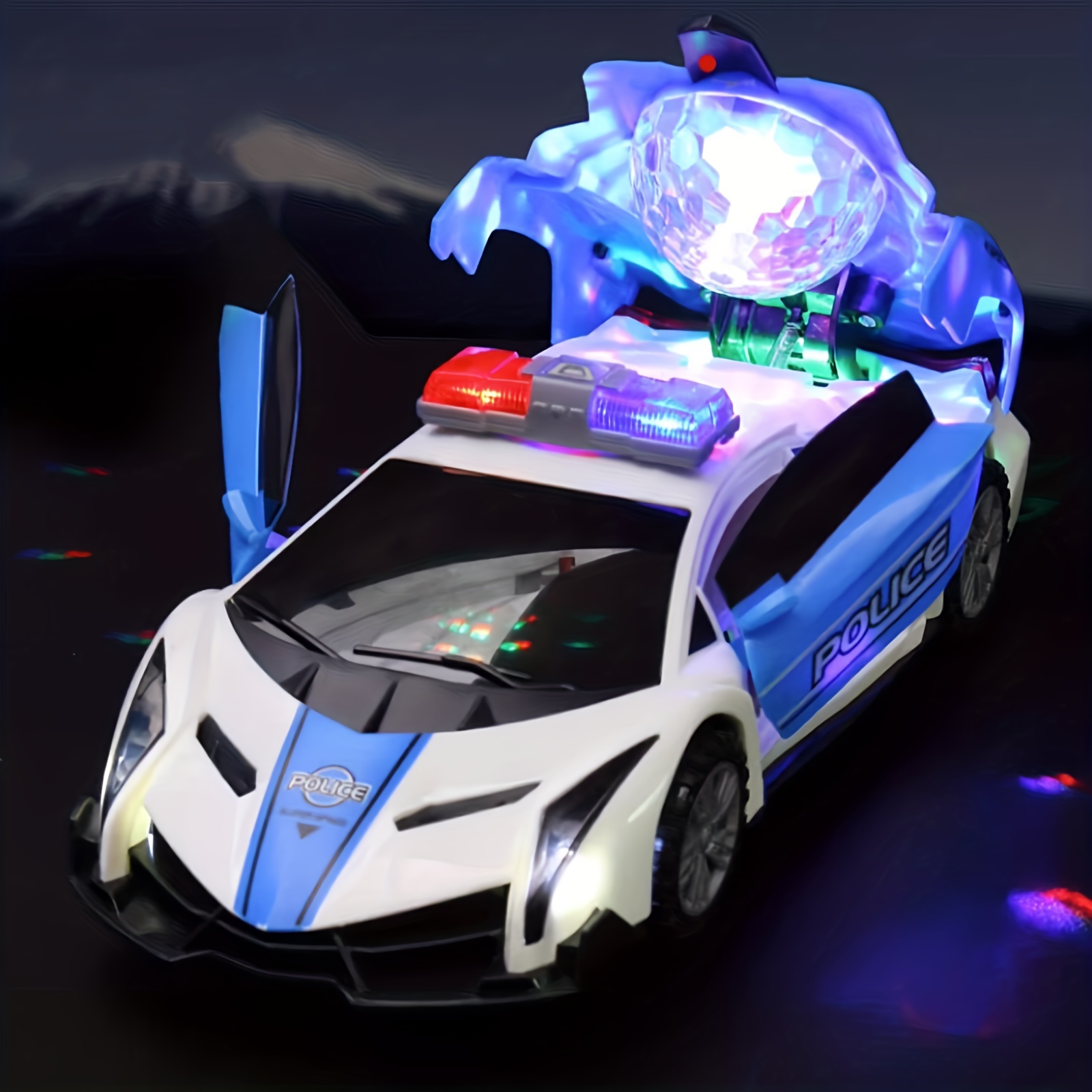 Voiture De Police Électrique Universelle Rotative Pour Enfants, Jouet De  Course, Son Et Lumière, Voiture Lumineuse Pour Bébé Et Fille - Temu Canada