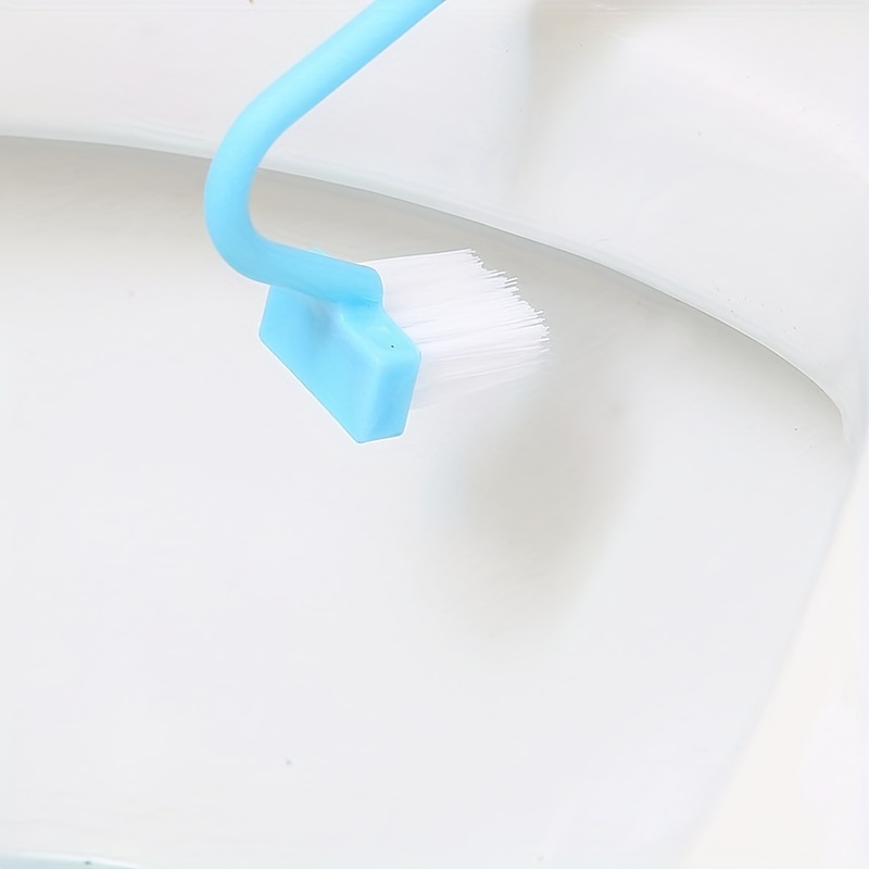 Plastic Long Handle Curved Plastic Toilet Cleaning Brush Corner