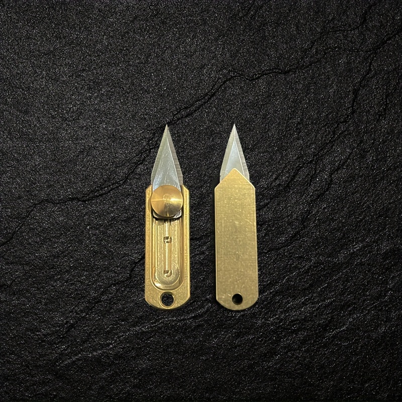 Brass Mini Folding Knife Sharp Remove Delivery Knife Keychain Portable  Pocket Unpacking Knife, Shop Now For Limited-time Deals