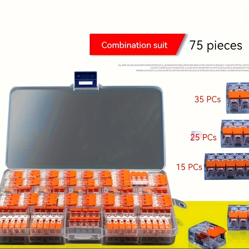 75pcs Connecteur Rapide Électrique Kit D'Assortiment De - Temu Belgium