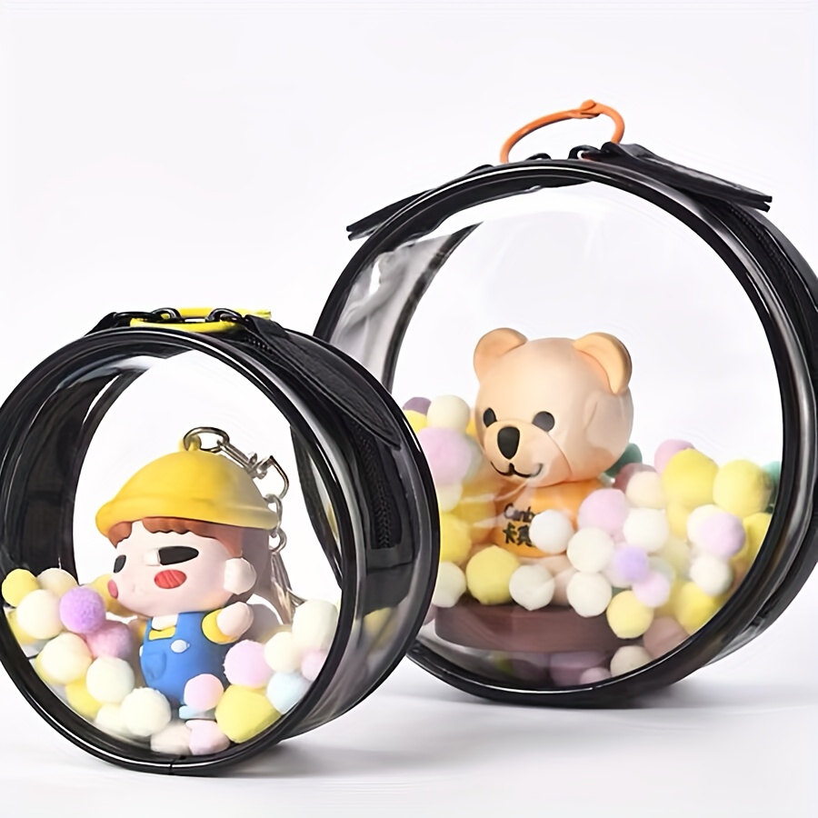 1pc Adorable Round Ball Keychain For Women, Fashionable Bag