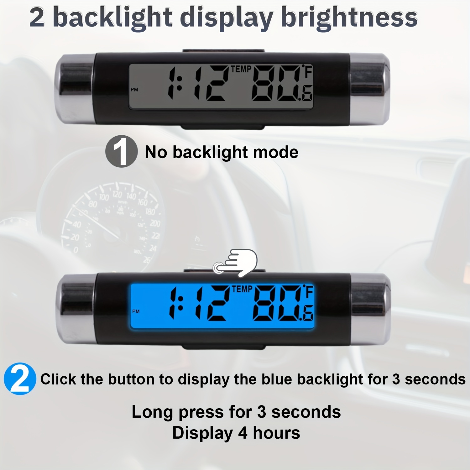 Car Temperature Clock Universal Auto Dashboard Digital Clocks with  Blacklight And LCD Screen Adjustable Vehicle Temperature Gauge Support  12h/24h Transformation Modes-Thermometer Voltmeter C price in UAE,   UAE