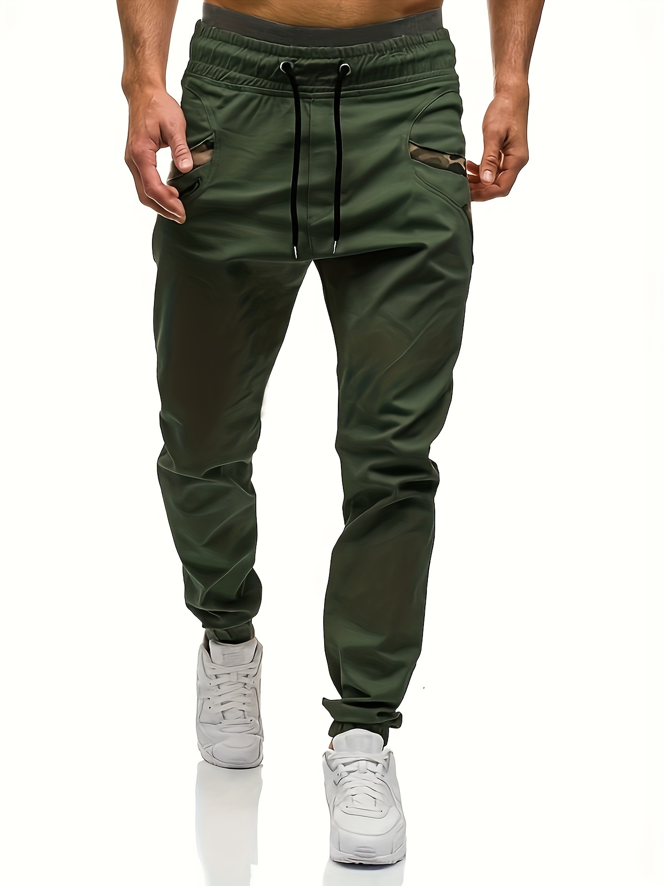 Solid Quick Dry Drawstring Jogger Pants Loose Breathable - Temu